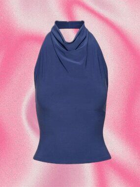 Aritzia Smooth Matter Navy Tower Top